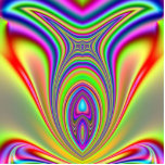 Rainbow Fish Fractal Statuette<br><div class="desc">What do YOU see in this design? This lovely fractal design was digitally created and would be a fine addition to your home,  office,  or anywhere. Feel free to add your own words/pictures/background color via Zazzle's great customization tools.</div>