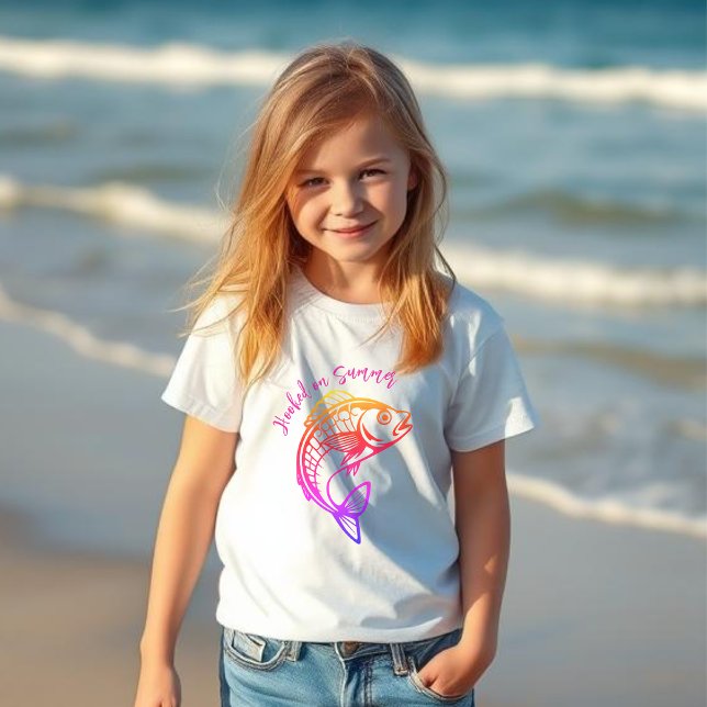 Rainbow Fish-Hooked on Summer T-Shirt (Rainbow fish Hooked on Summer Kid)