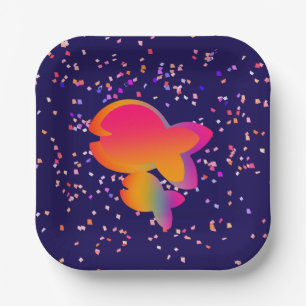 Rainbow Fish Kids Birthday  Paper Plates