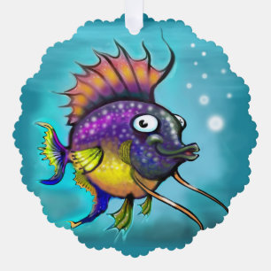 Rainbow Fish Ornament Card