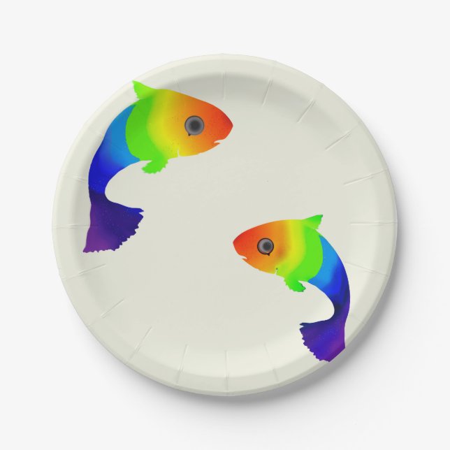 Rainbow Fish Plates (Front)