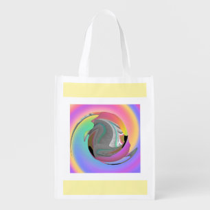 Rainbow Fish Reusable Foldable Grocery Bag
