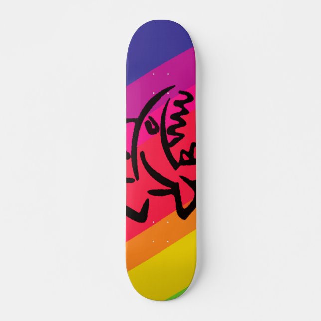 Rainbow fish skateboard (Front)