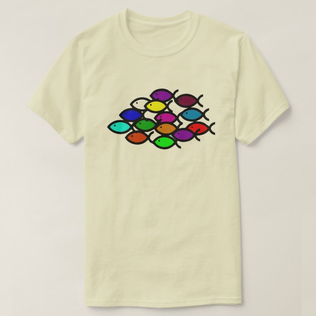 RAINBOW FISH. T-Shirt (Design Front)