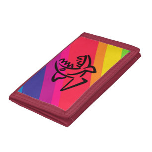 Rainbow fish trifold wallet