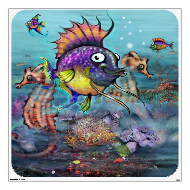 Rainbow Fish Wall Sticker (Front)