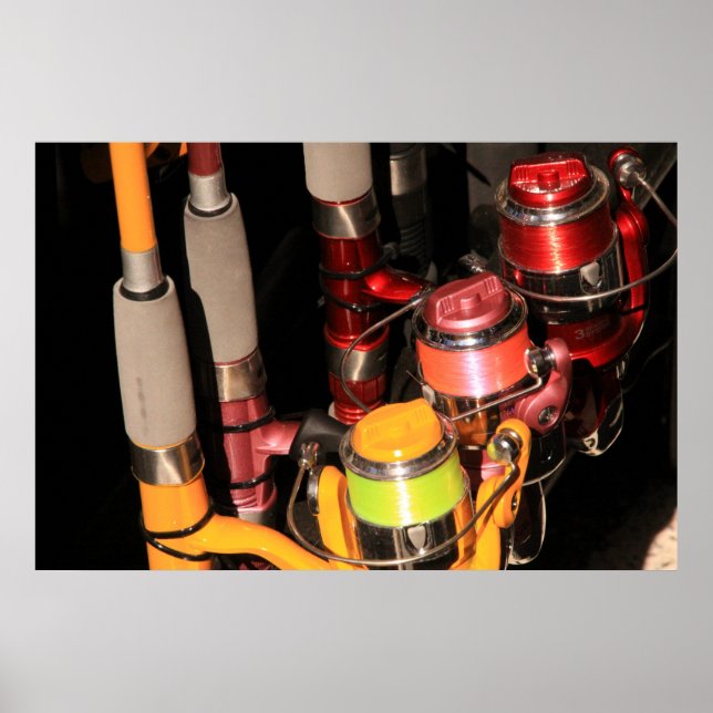 Rainbow Fishing Rods Poster (Front)