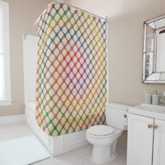Rainbow Fishnets Shower Curtain
