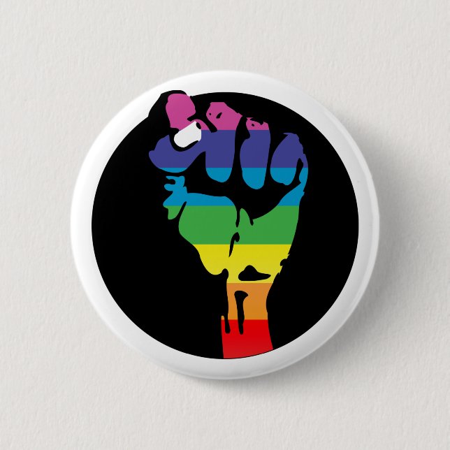 rainbow fist of fury button (Front)