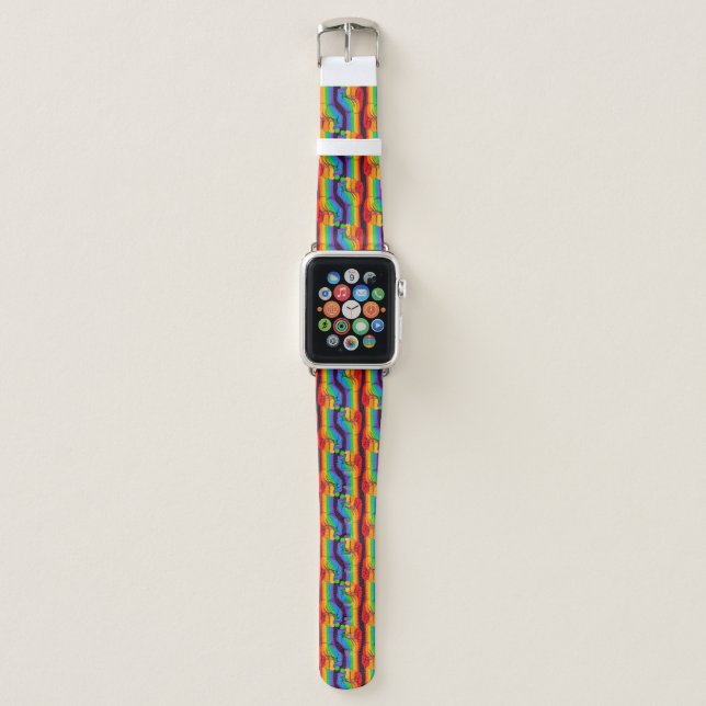 Rainbow Fist Pattern Apple Watch Band (Front)