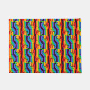 Rainbow Fist Pattern Doormat