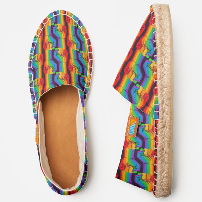 Rainbow Fist Pattern Espadrilles (Side)