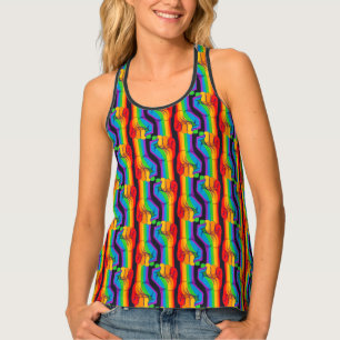 Rainbow Fist Pattern Tank Top