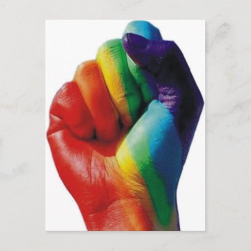 Rainbow Fist Postcard