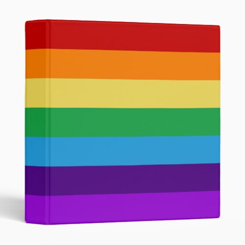 Rainbow flag 3 ring binder