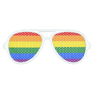Rainbow Flag Aviator Sunglasses