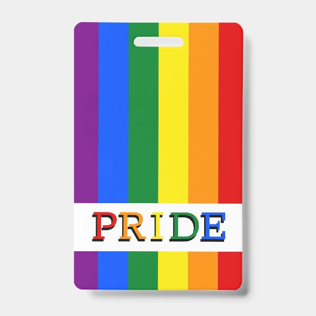 Rainbow Flag Badge & LGBT, Pride (Front)