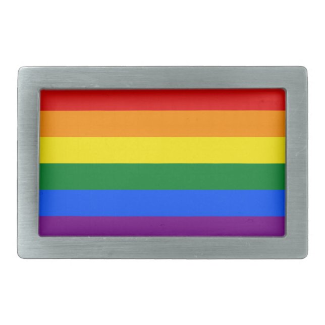 Rainbow flag belt buckles for him or her (Front)