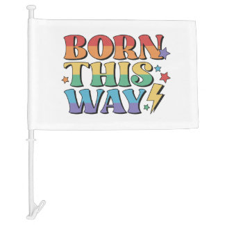 RAINBOW FLAG BORN THIS WAY RETRO AESTHETICS '80