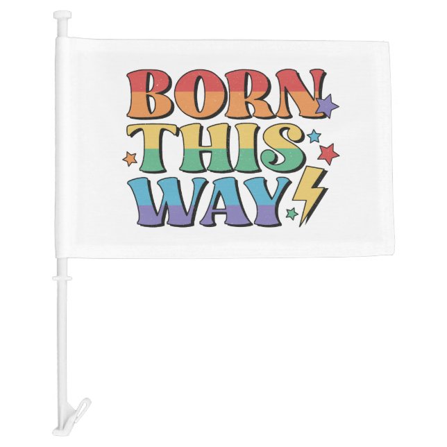 RAINBOW FLAG BORN THIS WAY RETRO AESTHETICS '80 (Front)