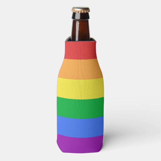 Rainbow Flag Bottle Cooler (Bottle Front)