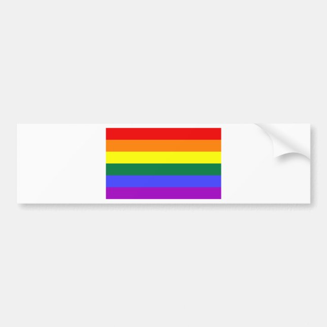 Rainbow Flag Bumper Sticker (Front)