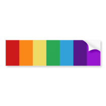 Rainbow flag bumper sticker