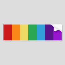 Rainbow flag bumper sticker