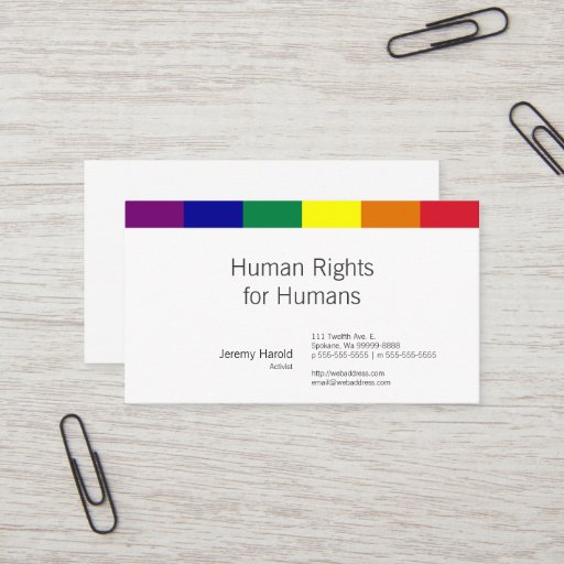 Customizable Rainbow Flag Business Cards