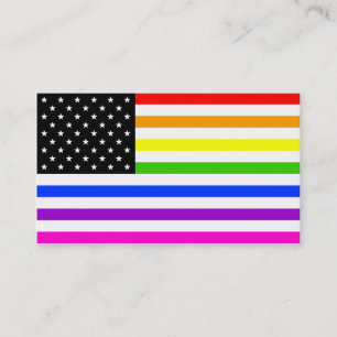 rainbow flag business card