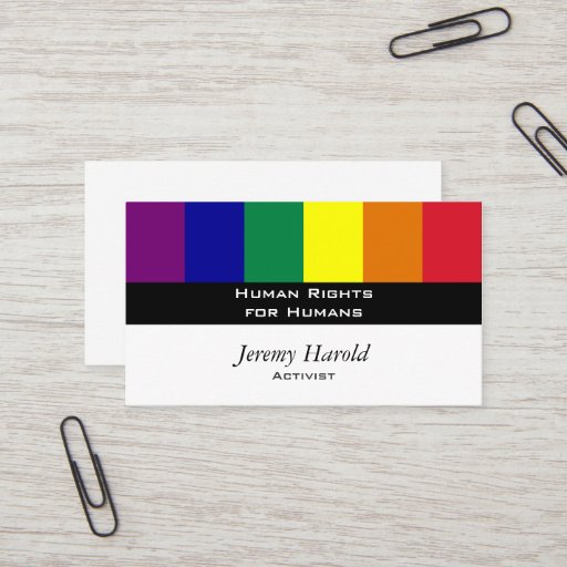 Customizable Rainbow Flag Business Card
