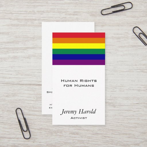 Customizable Rainbow Flag Business Card Templates