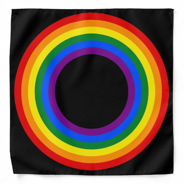 RAINBOW FLAG BUTTON BANDANA (Front)