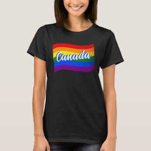 Rainbow Flag Canada Canadian Gay Pride LGBT LGBTQ T-Shirt