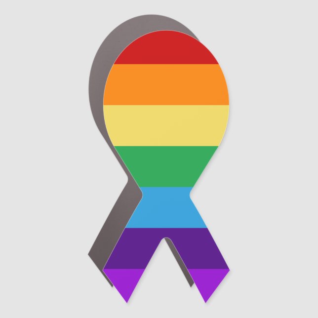 Rainbow flag car magnet (Front)