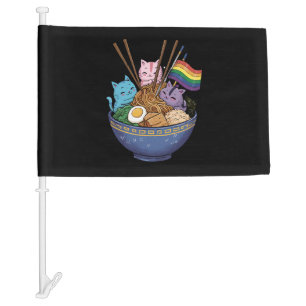 Rainbow Flag Cats Ramen Anime Gay Pride Month LGBT