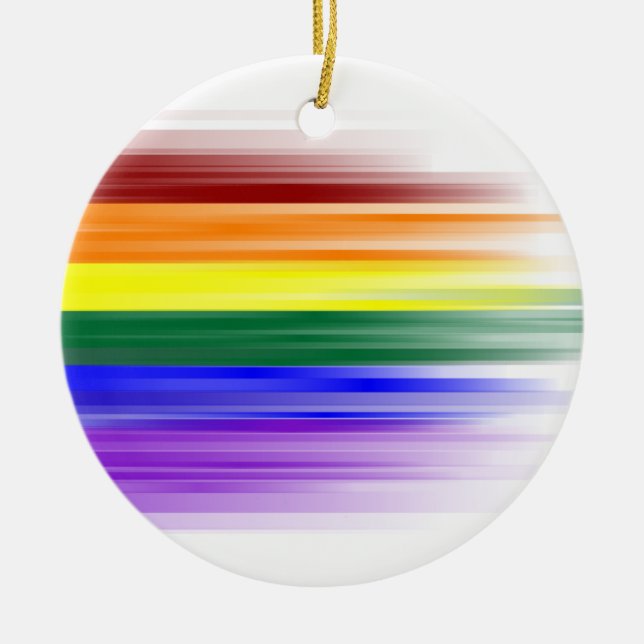 Rainbow Flag Ceramic Ornaments (Front)