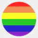 Rainbow Flag Classic Round Sticker | Zazzle