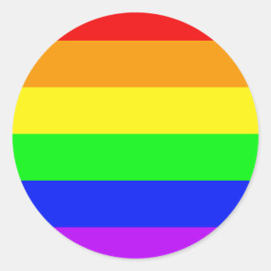 Rainbow Flag Classic Round Sticker