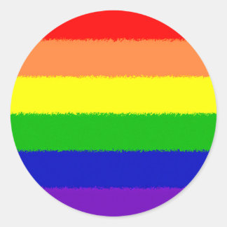 Rainbow Flag Classic Round Sticker