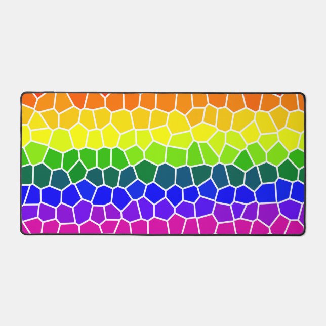 Rainbow Flag Colors Design LGBTQ Gay Pride Desk Mat (Front)