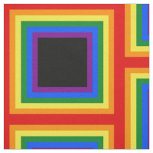 RAINBOW FLAG COLORS frame + your ideas Fabric