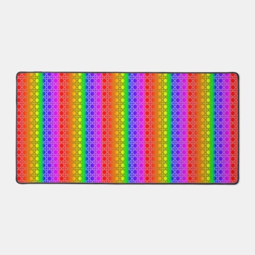 Rainbow Flag Colors Funky Gay Design GLBTQ Desk Mat