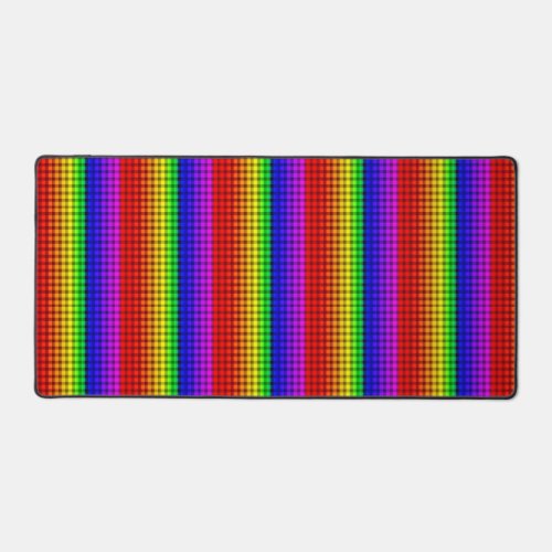 Rainbow Flag Colors Gay Plaid Design GLBTQ Desk Mat
