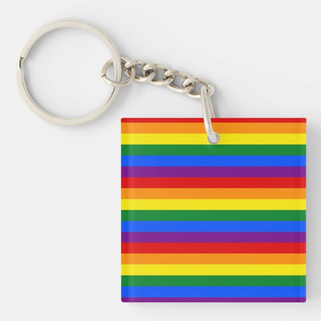 RAINBOW FLAG COLORS KEYCHAIN (Front)