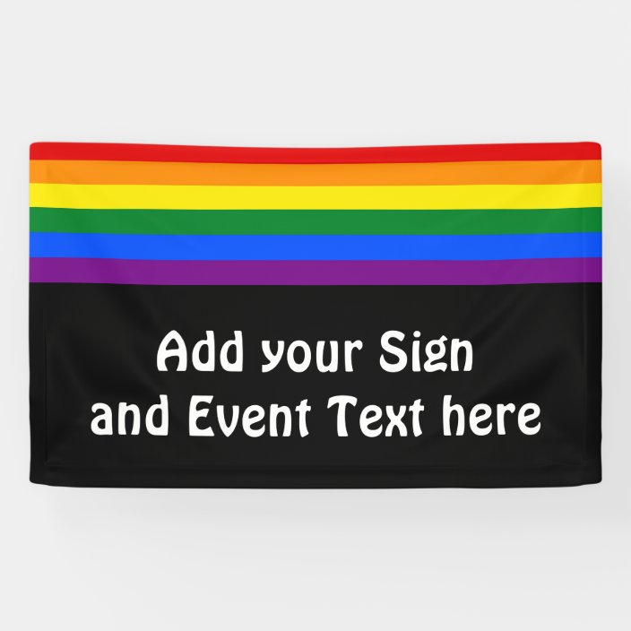 Rainbow Flag Colors Lgbt Your Ideas Banner Zazzle Com