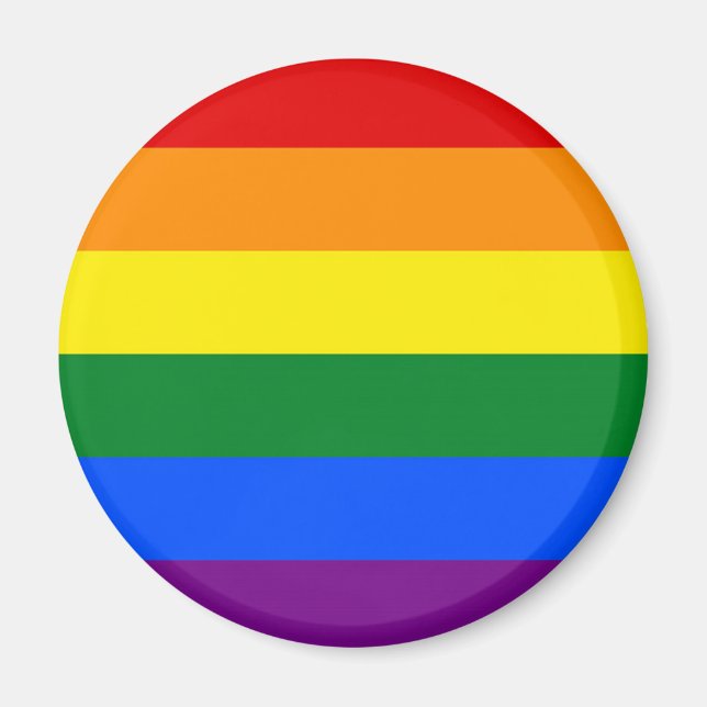 RAINBOW FLAG COLORS MAGNET (Front)