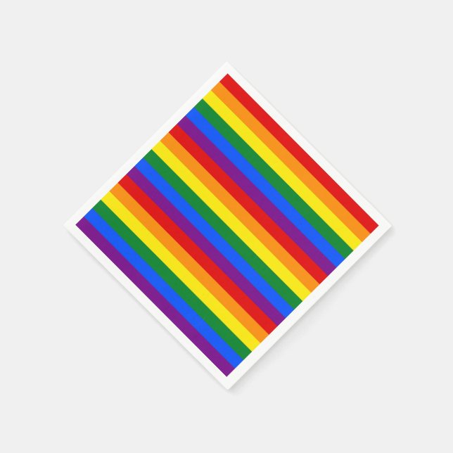 RAINBOW FLAG COLORS NAPKINS (Corner)