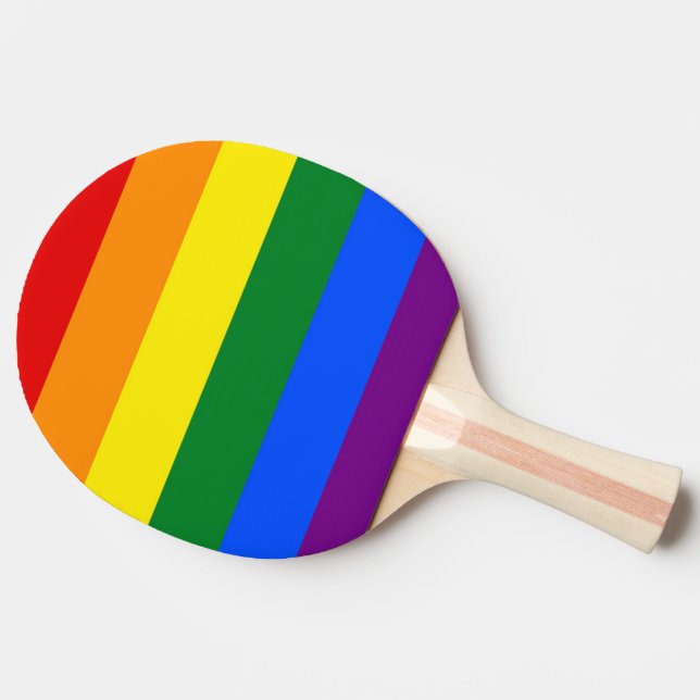 RAINBOW FLAG COLORS Ping-Pong PADDLE (Side)