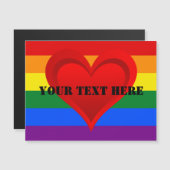 RAINBOW FLAG COLORS & red heart + your ideas (Front/Back)
